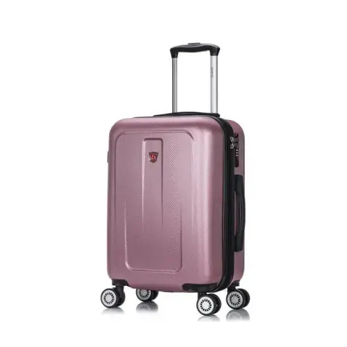 Front. DUKAP - Crypto Lightweight Hardside Spinner Luggage 20" carry-on - ROSE GOLD.