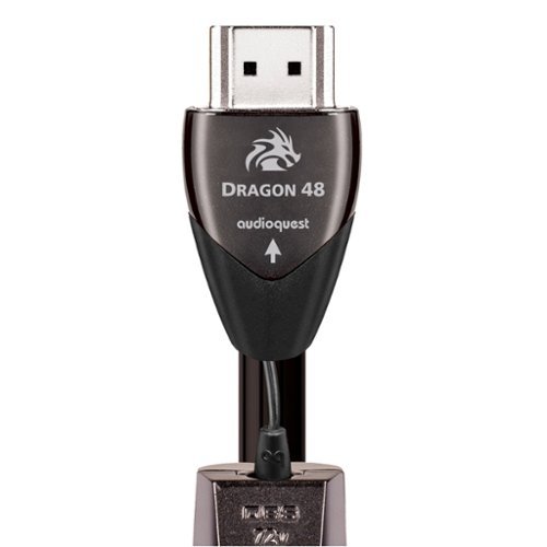 AudioQuest Dragon 48 9.8' 4K-8K-10K 48Gbps In-Wall Rated HDMI Cable - Matte Black with Gloss Black Stripes WORLDWIDE DELIVERY