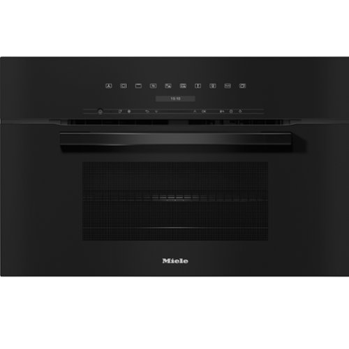 Miele - H7270 BM 24" VitroLine DirectSensor S Speed Oven w/ Convection & Microwave 1.52 cu ft - Obsidian Black-Front_Standard 
