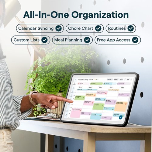 Skylight Calendar 2: 15 Inch Touchscreen Smart Calendar and Chore Chart - Charcoal WORLDWIDE DELIVERY