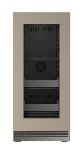 U-Line - 15"W. 2.8 Cu.Ft. Built-In Panel Ready w. Glass Compact Beverage Center - Custom Panel Ready