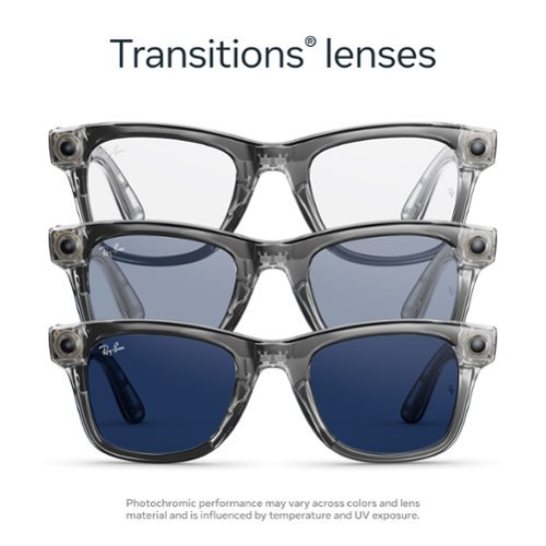 Ray-Ban Meta Wayfarer (Gen 2) Large glasses with Meta AI, Audio, Photo, Video Compatibility - Transitions Sapphire Lenses - Shiny Transparent Grey WHERE TO BUY