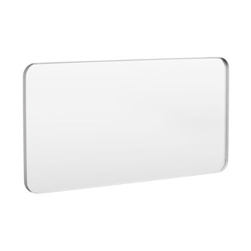 LOVMOR - 60 in. W x 30 in. H Tempered Glass Rounded Rectangle Framed Wall-Mounted Bathroom Vanity Mirror in Silver - Silver