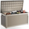Yardgrace - 320 Gallon Lockable Resin Deck Box Waterproof Outdoor Storage for Patio Furniture Garden Tools and Equipment - Brown-Front_Standard
