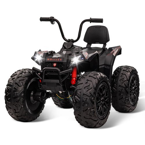 Qeetex - 24V 4WD Kids Ride On Quad, 4x80W Motors, 7AHx2 Battery, Accelerator Handle, EVA Tires, Bluetooth Music-Front_Standard 