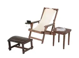 Dark Brown Color with Beige Fabric