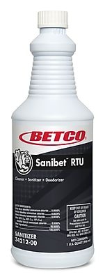 Betco - Sanibet RTU Sanitizer and Surface Cleaner, 32 Oz. (3421200) - Yellow