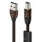 AudioQuest - Coffee USB-A > B 2.5' Digital High-Definition Audio Cable with USB-A to USB-B Connectors - Gray on Black-Front_Standard