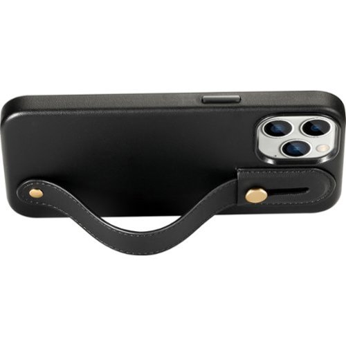 SaharaCase FingerGrip Series Genuine Leather Case with MagSafe for Apple iPhone 15 Pro - Black WORLDWIDE DELIVERY