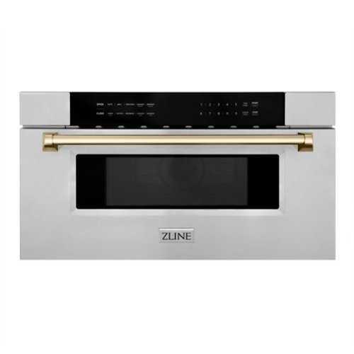 ZLINE - 30" 1.2 cu. ft. Built-In Microwave Drawer in Stainless Steel with Gold Accents - Stainless Steel and Gold Accents - image 2