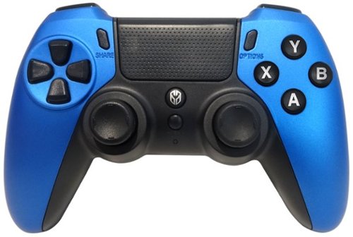 Ghost Gear - GG™ PS4 / PC Pro Controller Gamepad Metallic High-Speed Wired Connectivity, 4 Programmable Rear Triggers - Blue-Front_Standard 