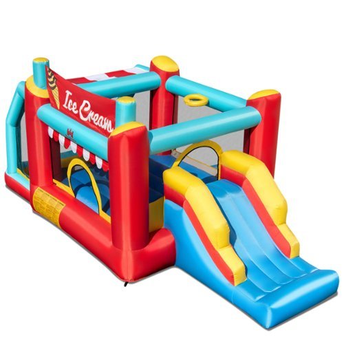 Costway Inflatable Bounce House 5-in-1 Ice Cream Jumping Castle Blower Not Included - Multicolor