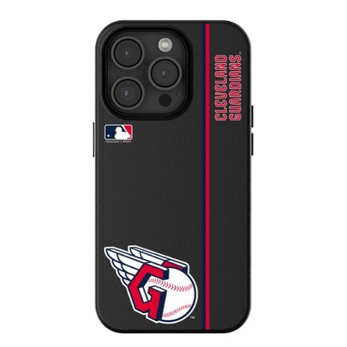 Keyscaper - MLB - Cleveland Guardians iPhone Magnetic Bump Case - 16 Pro Max - Black-Front_Standard 