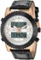 Timetech - Men's Analog/Digital Multi-Function Weekend Sport Watch with Leather Wrist Band - Black-Front_Standard