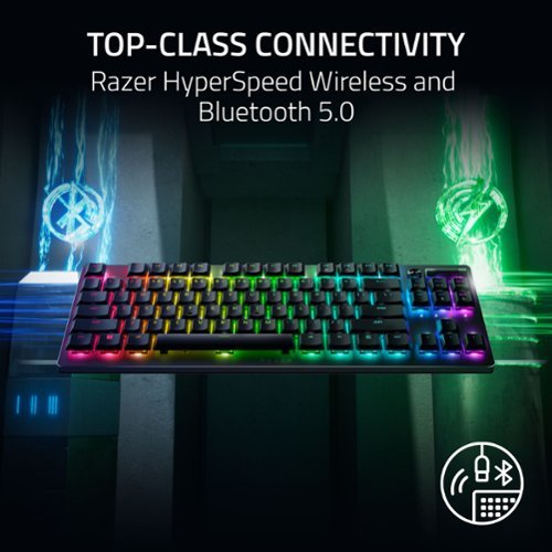 Razer DeathStalker V2 Pro TKL Wireless Optical Linear Switch Gaming Keyboard with Low-Profile Design - Black WORLDWIDE DELIVERY