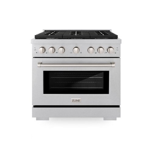 ZLINE - 36 in. Paramount Gas Range with 6 Burners and Convection Oven (SGRS-36) - Stainless Steel