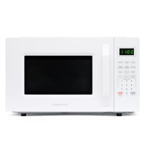 Farberware - 1.1 cu. ft. 1000-Watt Compact Microwave Oven - White-Front_Standard 