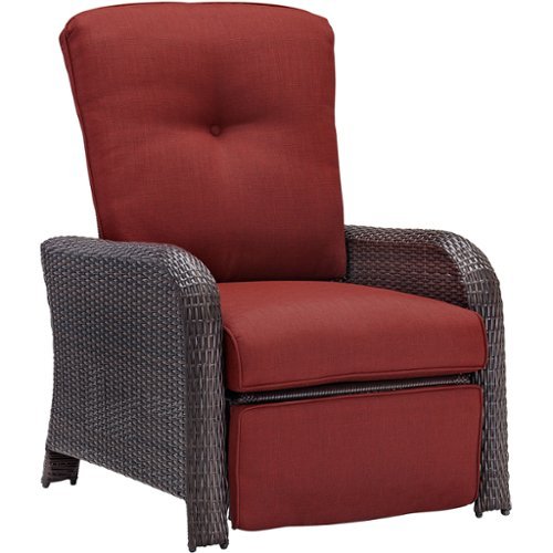 Hanover - Strathmere Outdoor Reclining Armchair - Crimson Red-Front_Standard 