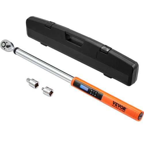 VEVOR - Digital Torque Wrench, 1/2" Drive Electronic Torque,Torque Wrench Kit 25-250ft.lb/34-340n.m Torque Range Accurate to ±2% - Orange-Front_Standard 