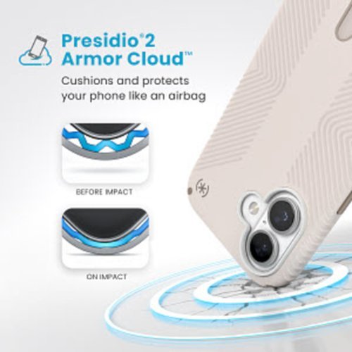 Speck Presidio2 Grip ClickLock Case with MagSafe for Apple iPhone 16 - Bleached Bone SHOP ONLINE