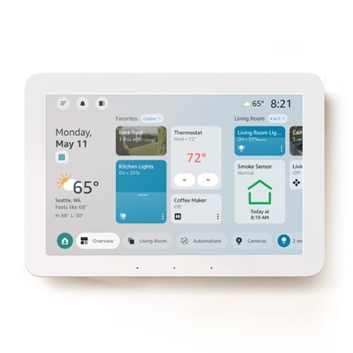 Amazon - Echo Hub Smart Home Control Panel with Alexa+ - White