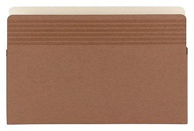 Smead - Easy Grip File Pockets, Straight Cut Tab, 3.5" Expansion, Legal Size, 25/Box (73210) - Redrope