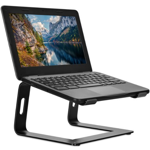 Bonelk - Elevate Stance Aluminum Riser Laptop Stand - Black-Front_Standard 