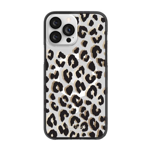 kate spade new york - Protective Hardshell Magsafe Case for iPhone 13/12 Pro Max - Leopard-Front_Standard 