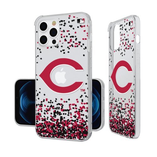 Keyscaper - MLB - Cincinnati Reds iPhone Confetti Design Clear Case - 13 mini - Multicolor-Front_Standard 