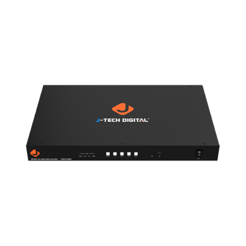 J-Tech Digital - 4K 30Hz 3x3 Video Wall Controller with HDMI, VGA, DP, USB-C Inputs and Audio Extraction - Black-Front_Standard 