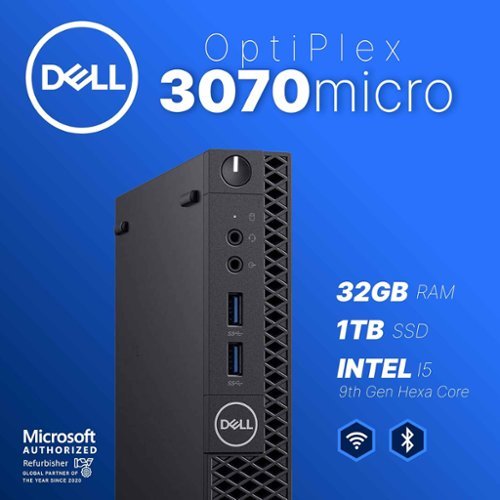 Dell Refurbished Excellent Optiplex 3070 Micro Deskto PC, Intel i5