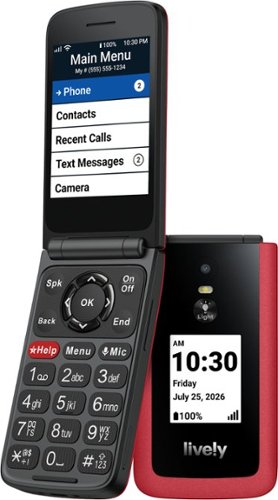 Lively® - Jitterbug Flip3 Easy Prepaid Cell Phone - Red-Front_Standard 