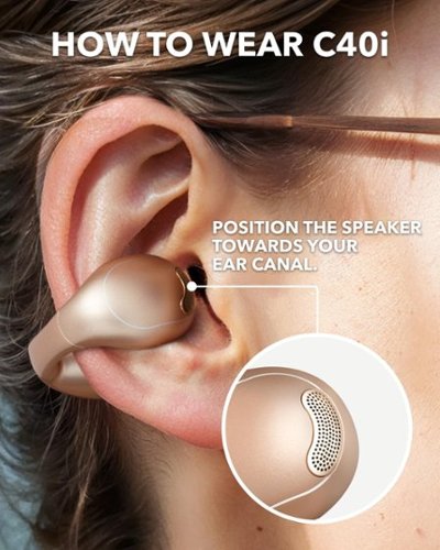Soundcore C40i（Bluetooth 5.4）ローズゴールド Soundcore by Anker C40i Open Ear Cip On Earbud Headphones Golden