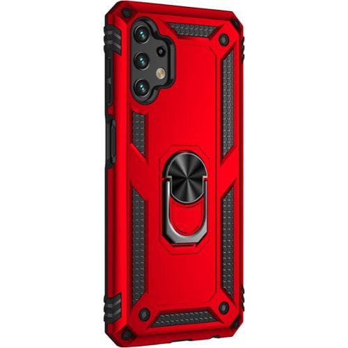 SaharaCase - Military Kickstand Series Case for Samsung Galaxy A13 4G and A13 LTE - Red-Angle_Standard 