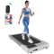 Superun - 6% Incline Walking Pad, Under Desk Treadmill, 3 in 1 Portable Treadmill with LED Display 300 Lbs Capacity - White-Front_Standard