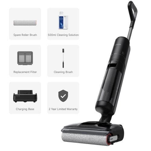 Dreame - H12 Pro FlexReach Wet Dry Vacuum Cleaner, 0 Tangle Cordless Vacuum Mop All-in-One for Hard Floors - Black-Front_Standard 