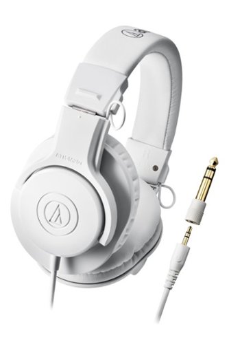 Audio-Technica - ATH-M20x Headphones, White-Front_Standard 