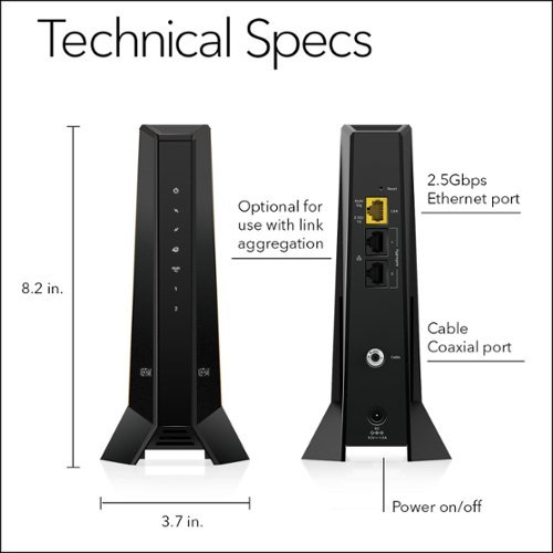 NETGEAR Nighthawk Mid/High-Split DOCSIS 3.1 Cable Modem - Black BUY IN AUSTRALIA