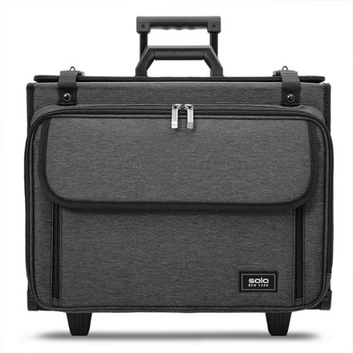 Solo New York - Morgan Recycled 17.3" Rolling Catalog Suitcase - Black-Front_Standard 