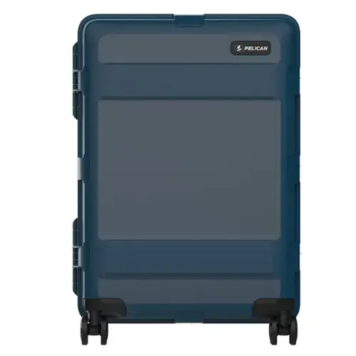 Front. Pelican - Pelican ATX Hardside 25" Medium Checked Suitcase - Indigo.