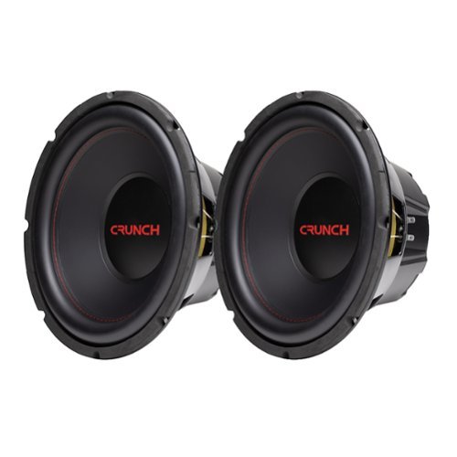 Crunch - CRW12D4 12 Inch MAX 4 Ohm Dual Voice Coil Car Subwoofer Speakers (2 Pack) - Black-Front_Standard 