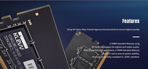 KLEVV KD48GU880 32N220A DDR4 8GB (1x8GB) 3200MHz CL22 1.2V UDIMM
