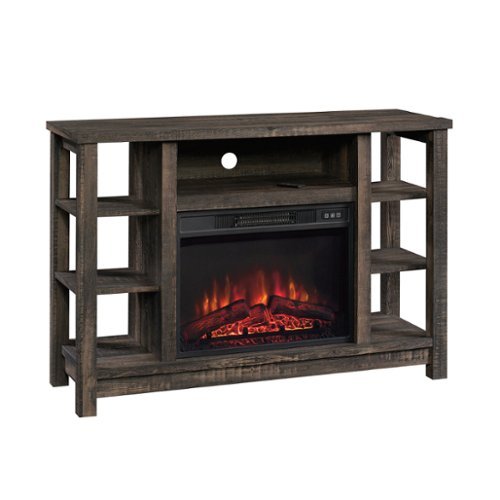 Sauder - Media Fireplace - Carbon Oak-Front_Standard 