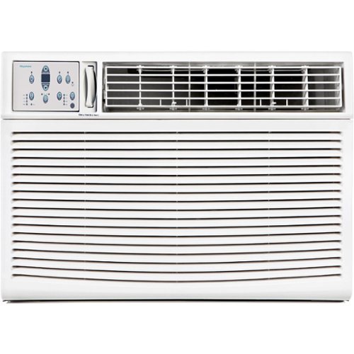 Keystone - 1500 Sq. Ft. 25,000 BTU Window Air Conditioner and 16,000 BTU Heater with Supplemental Heat - White-Front_Standard 