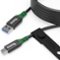 Plugable - USB C to USB A Cable, USB 3.2 Gen 2 USB Cables, 3A (15W) Charging USB C Data Cable 5Gbps - 6ft (2M) - Black-Front_Standard