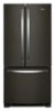 Whirlpool - 22 cu. ft. French Door Refrigerator with Humidity-Controlled Crispers - Black Stainless Steel-Front_Standard