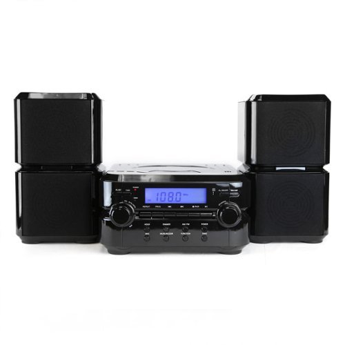Emerson - Bluetooth® CD Microsystem - Black-Front_Standard 