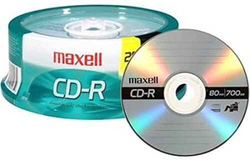 Maxell - 648445 CD-R 700 CD-R CD Recordable Discs 48X 700MB 80 Min Spindle 25 Pack - DIGI REC. MEDIA - Multicolor-Front_Standard 