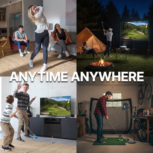 Phigolf 2 Flex Home Golf Game Simulator with Retractable Swing