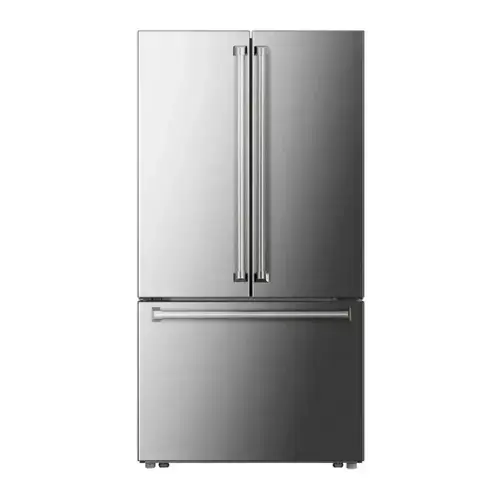 Front. Verona - Verona 36 in. Counter-Depth French Door Refrigerator with 20.2 cu. ft. Storage Capacity (Stainless Steel) - Stainless Steel.